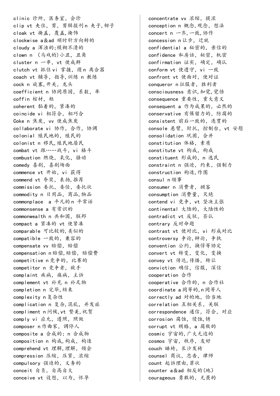 2025年全国大学生英语竞赛词汇必背_第3页
