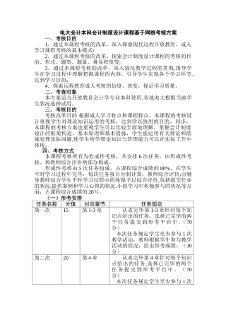 2025年电大本科会计制度设计网络考核方案