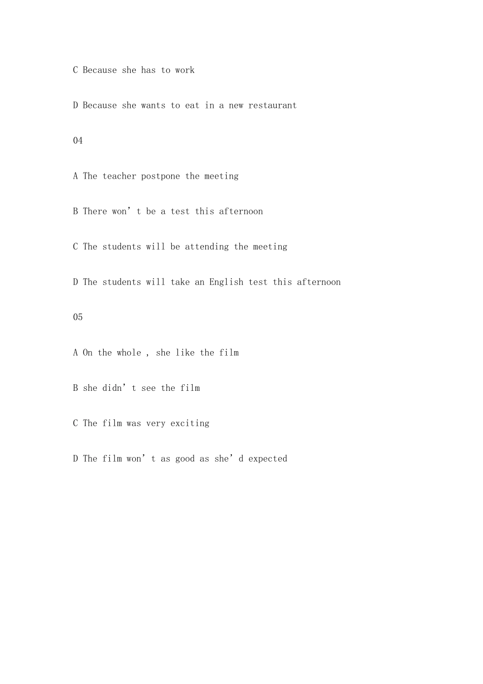 2025年大学英语四级听力模拟训练_第2页