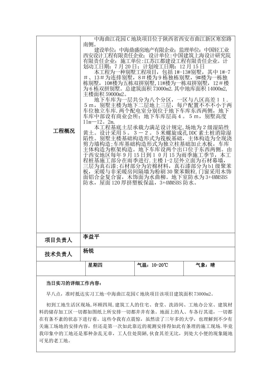 2025年电大建筑施工与管理专业毕业实践日志_第2页