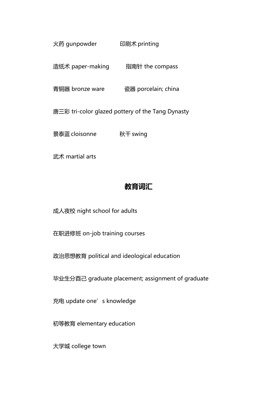 2025年四级翻译常用词汇_第2页