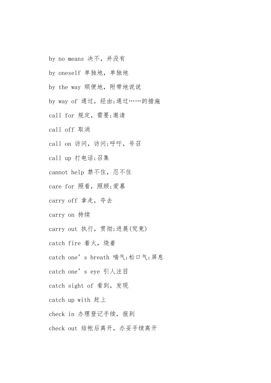 2025年成人高考高起点英语重点词组复习_第3页
