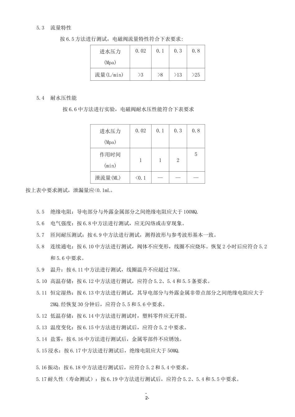 电磁阀行业检验标准与方法_第2页