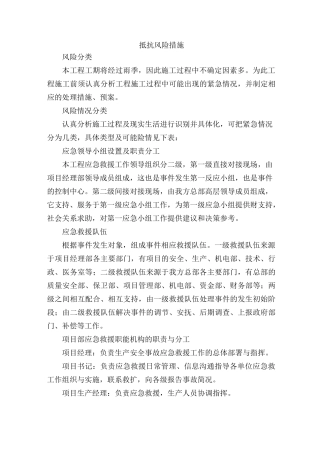 抵抗风险措施