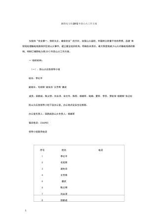 防山火工作方案
