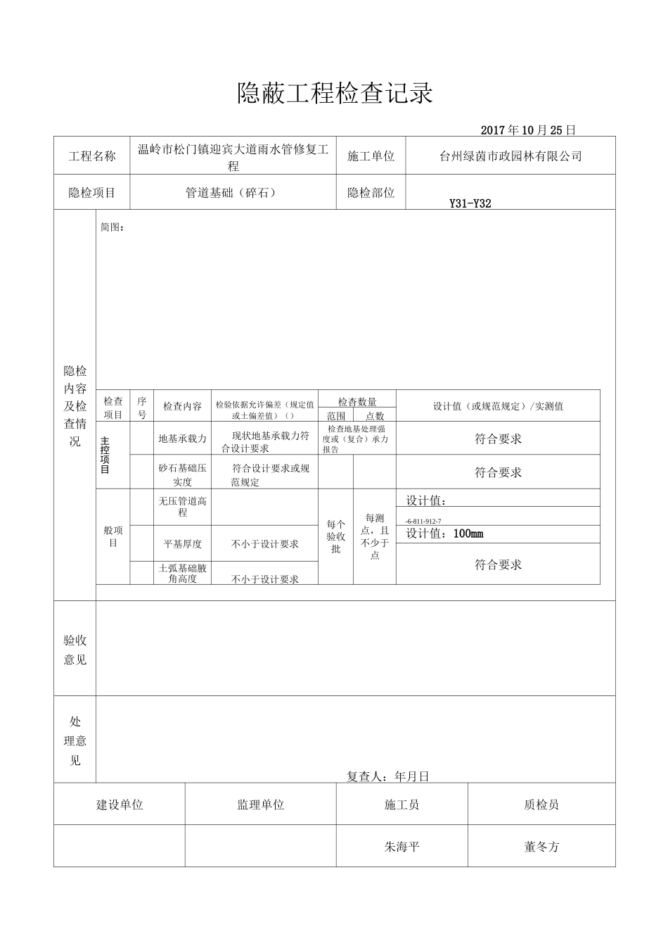 管道基础垫层 报验申请表_第2页