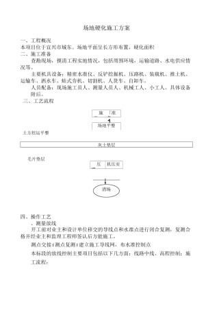 场地硬化施工设计方案