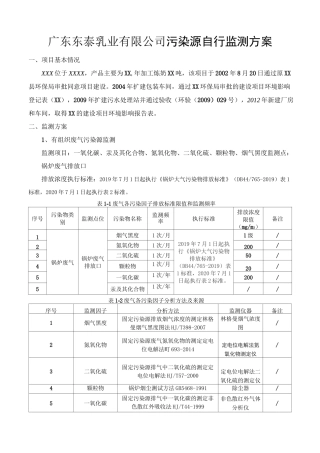 污染源自行监测方案