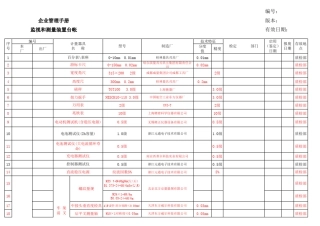 监视和测量装置管理台帐1