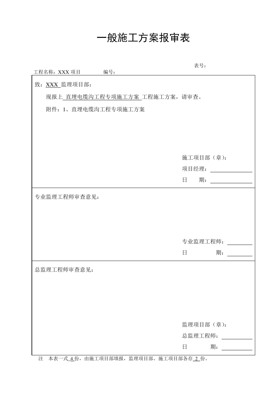 直埋电缆沟工程专项施工方案_第1页