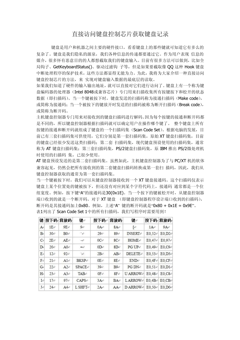 直接访问键盘控制芯片获取键盘记录_第1页