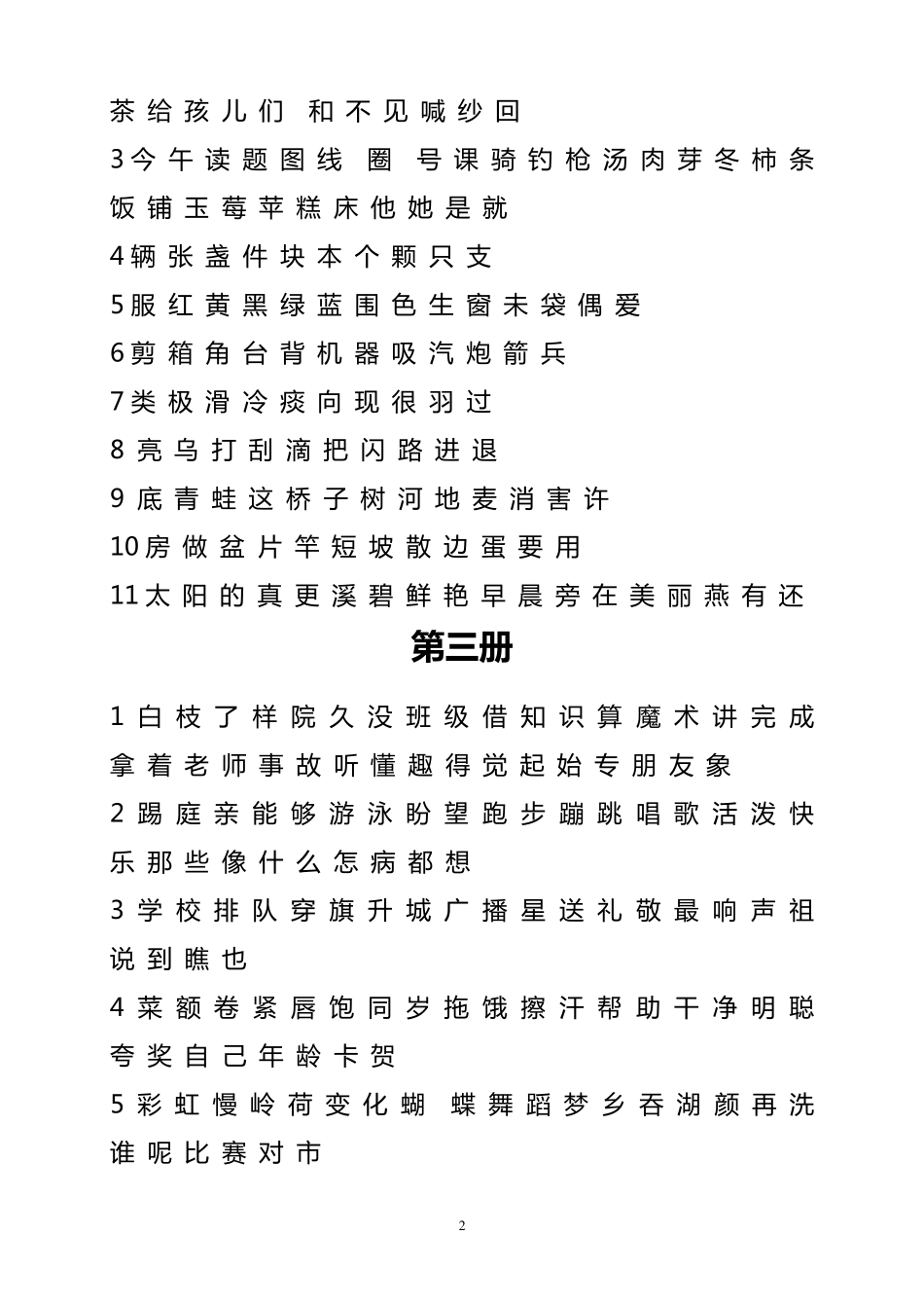 直映认字软件16册每课生字查询目录_第2页