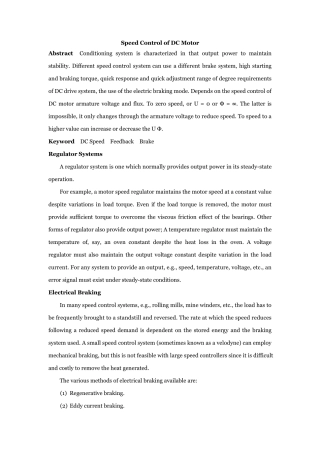 直流电动机调速控制外文翻译