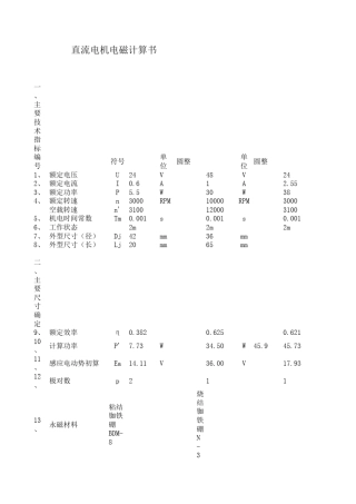 直流电机电磁计算软件