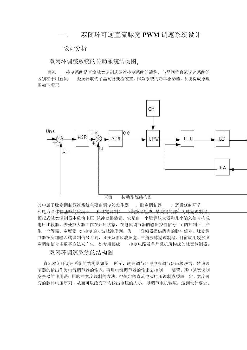 直流脉宽PWM调速系统_第1页