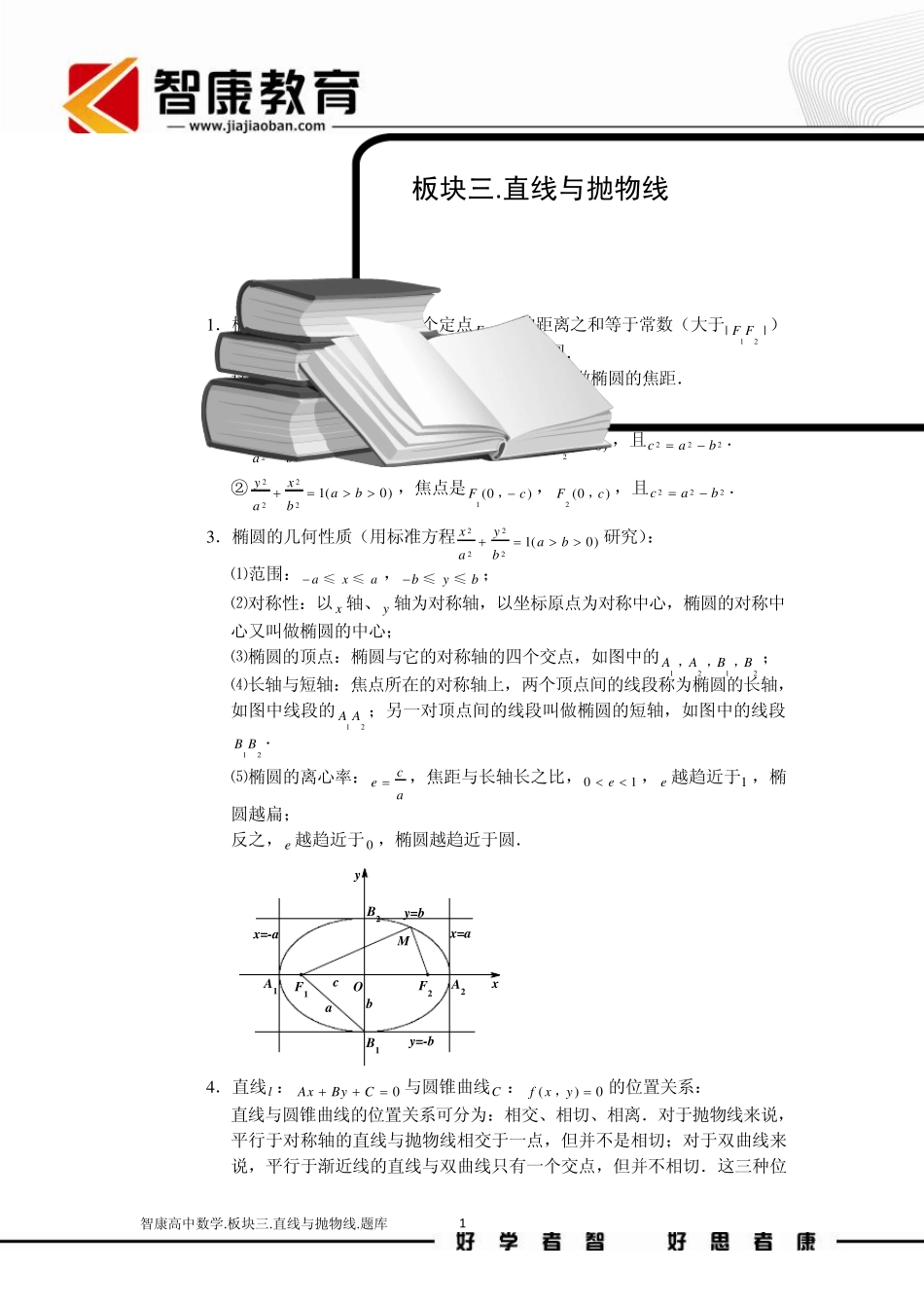 直线与圆锥曲线.板块三.直线与抛物线.学生版_第1页