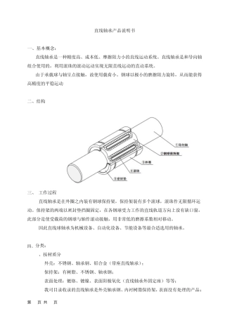 直线轴承产品说明