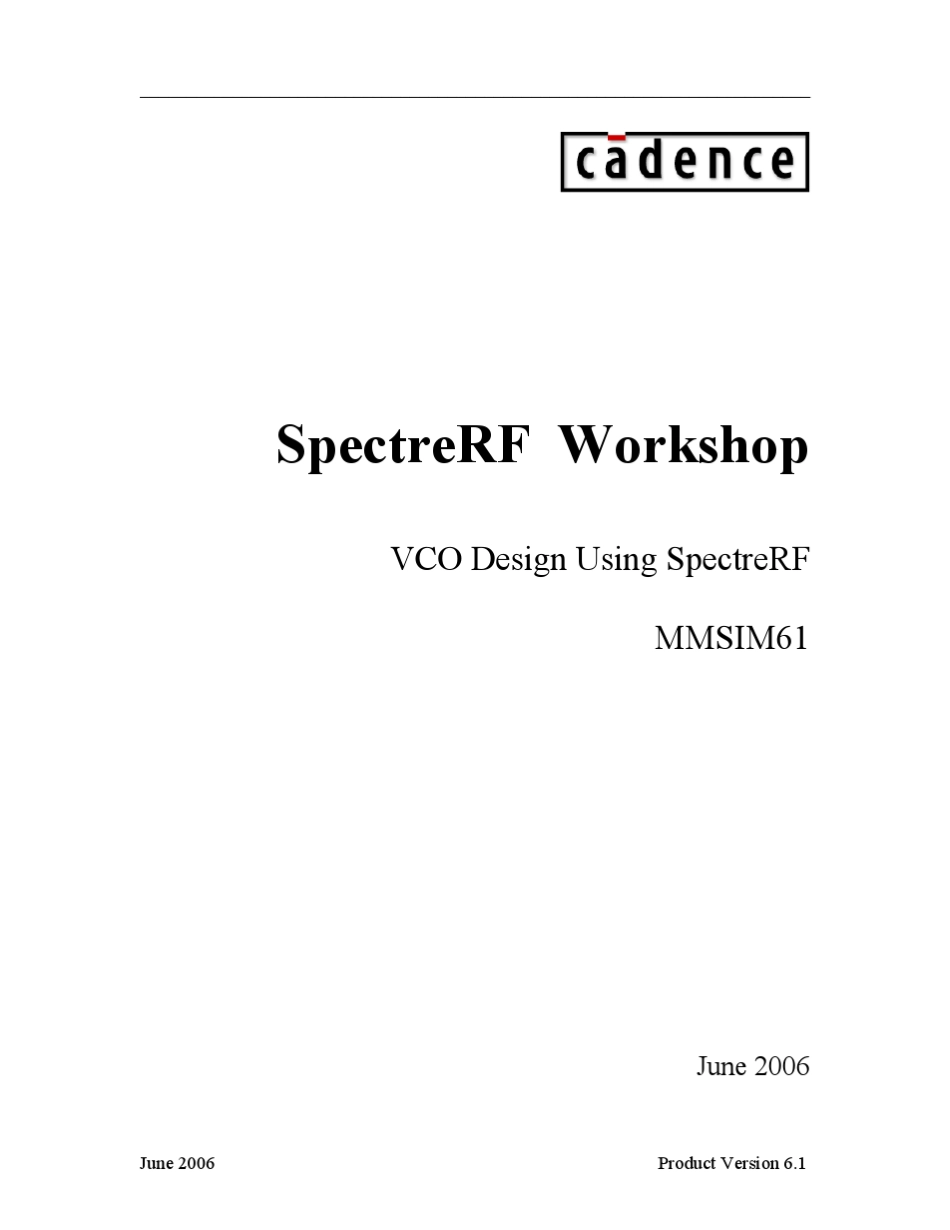 相位噪声amp;抖动仿真方法VCODesignUsingSpectreRF_第1页