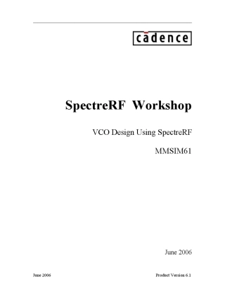 相位噪声amp;抖动仿真方法VCO_Design_Using_SpectreRF