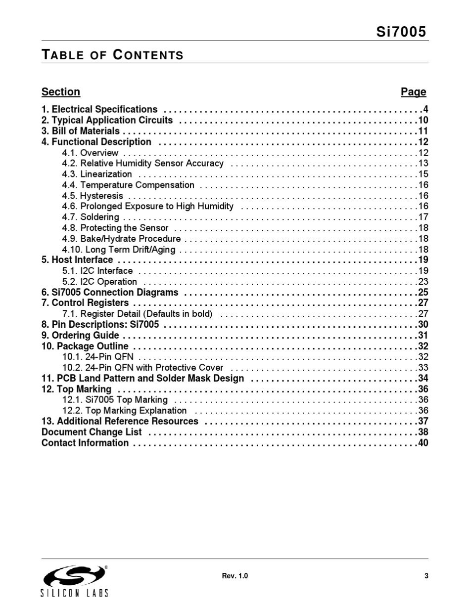 相对湿度和温度传感器Si7005_第3页