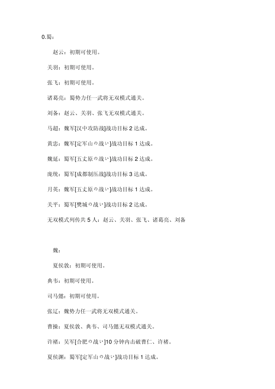 真三国无双5攻略秘籍_第1页