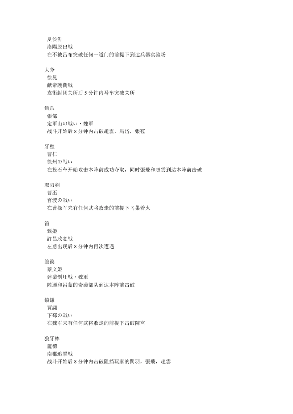 真三国无双7全秘藏武器获得条件_第2页