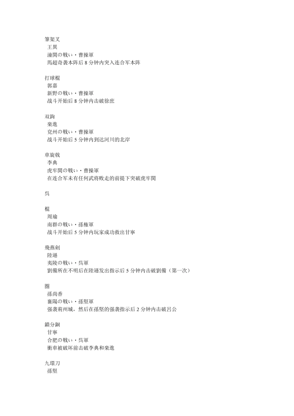 真三国无双7全秘藏武器获得条件_第3页