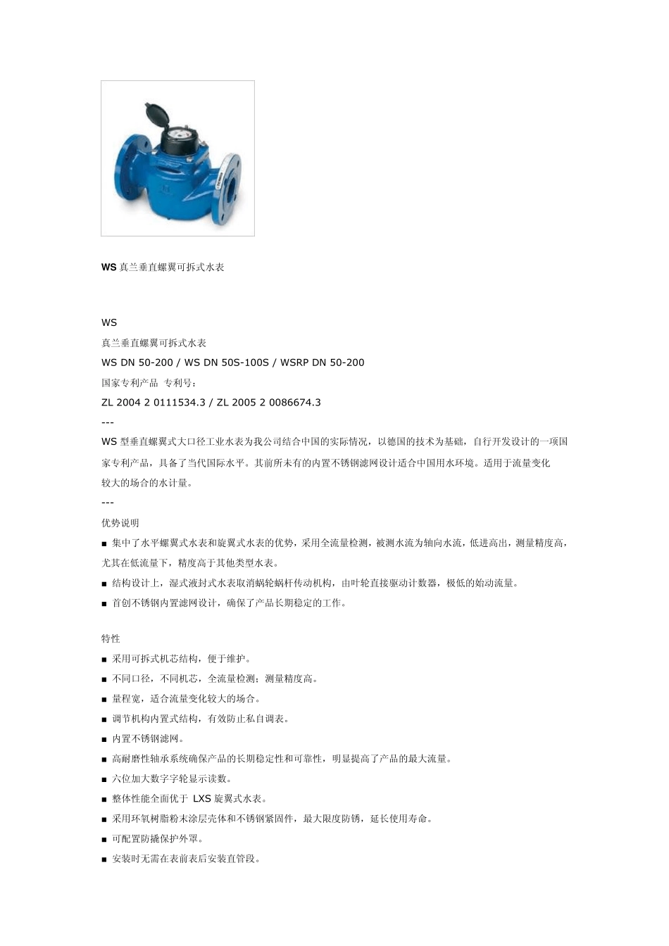 真兰大口径水表_第1页