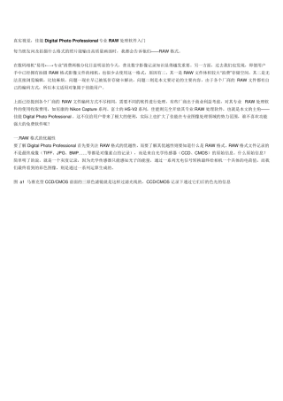 真实视觉,佳能DigitalPhotoProfessional专业RAW处理软件入门