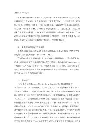 真核生物的启动子