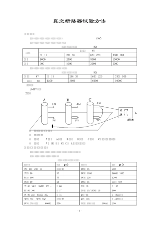 真空断路器试验方法