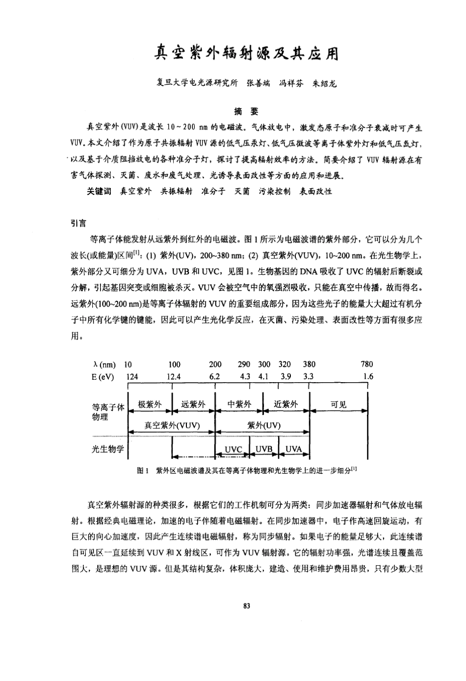 真空紫外辐射源及其应用_第1页