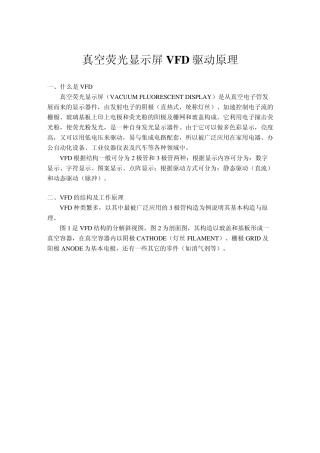 真空荧光显示屏VFD驱动原理