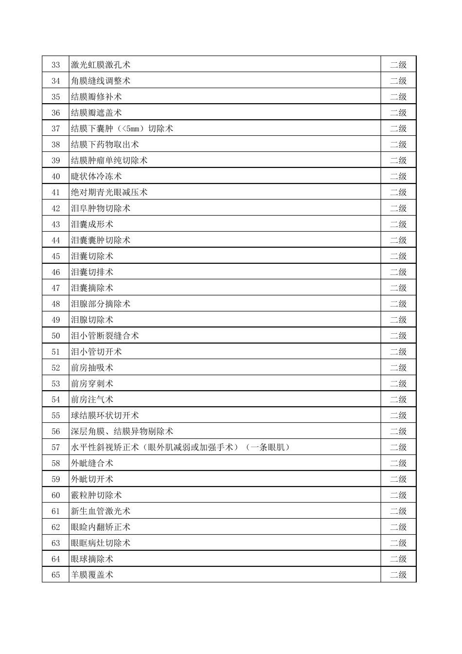 眼科手术分级目录_第2页