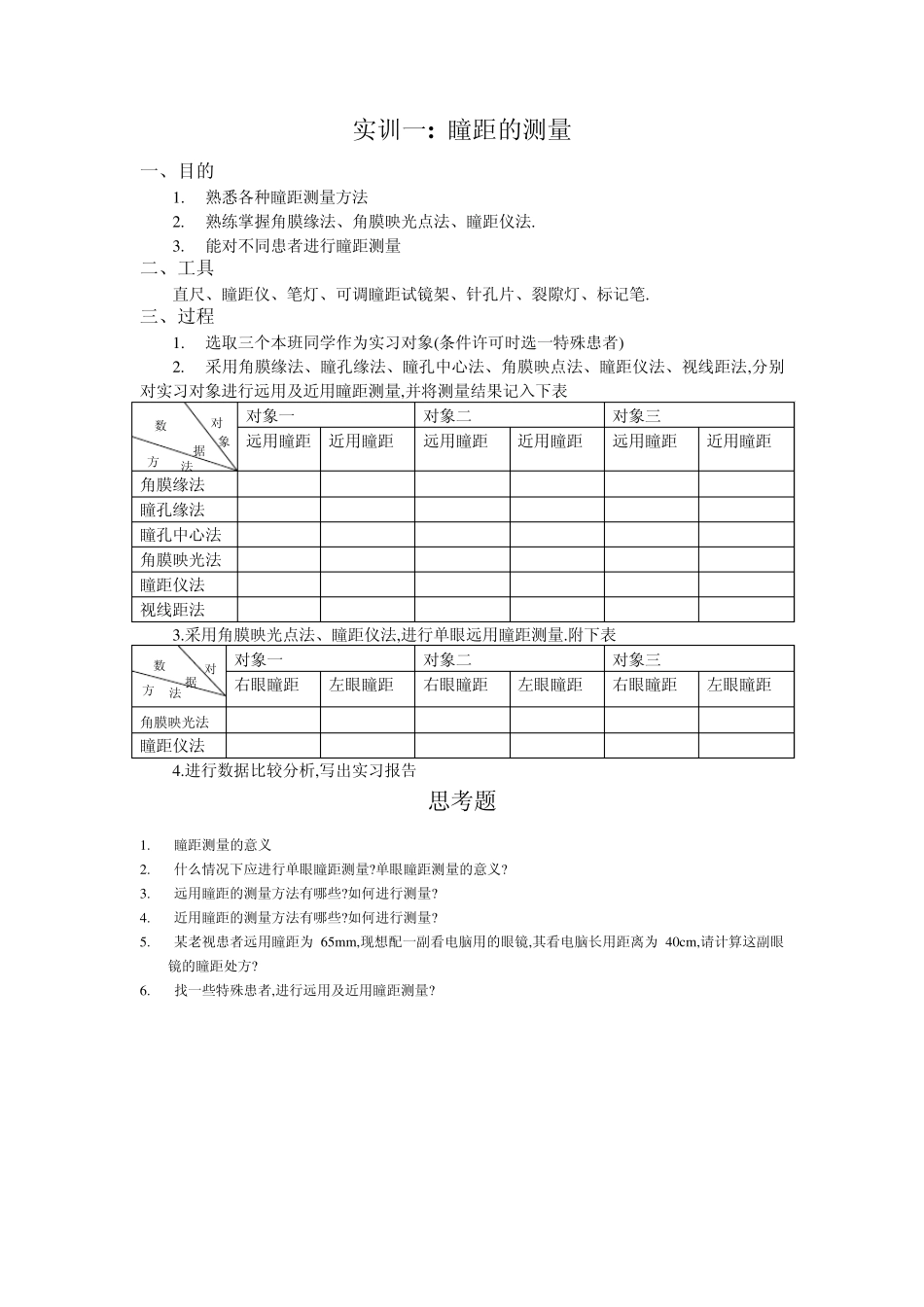 眼镜实习报告_第1页