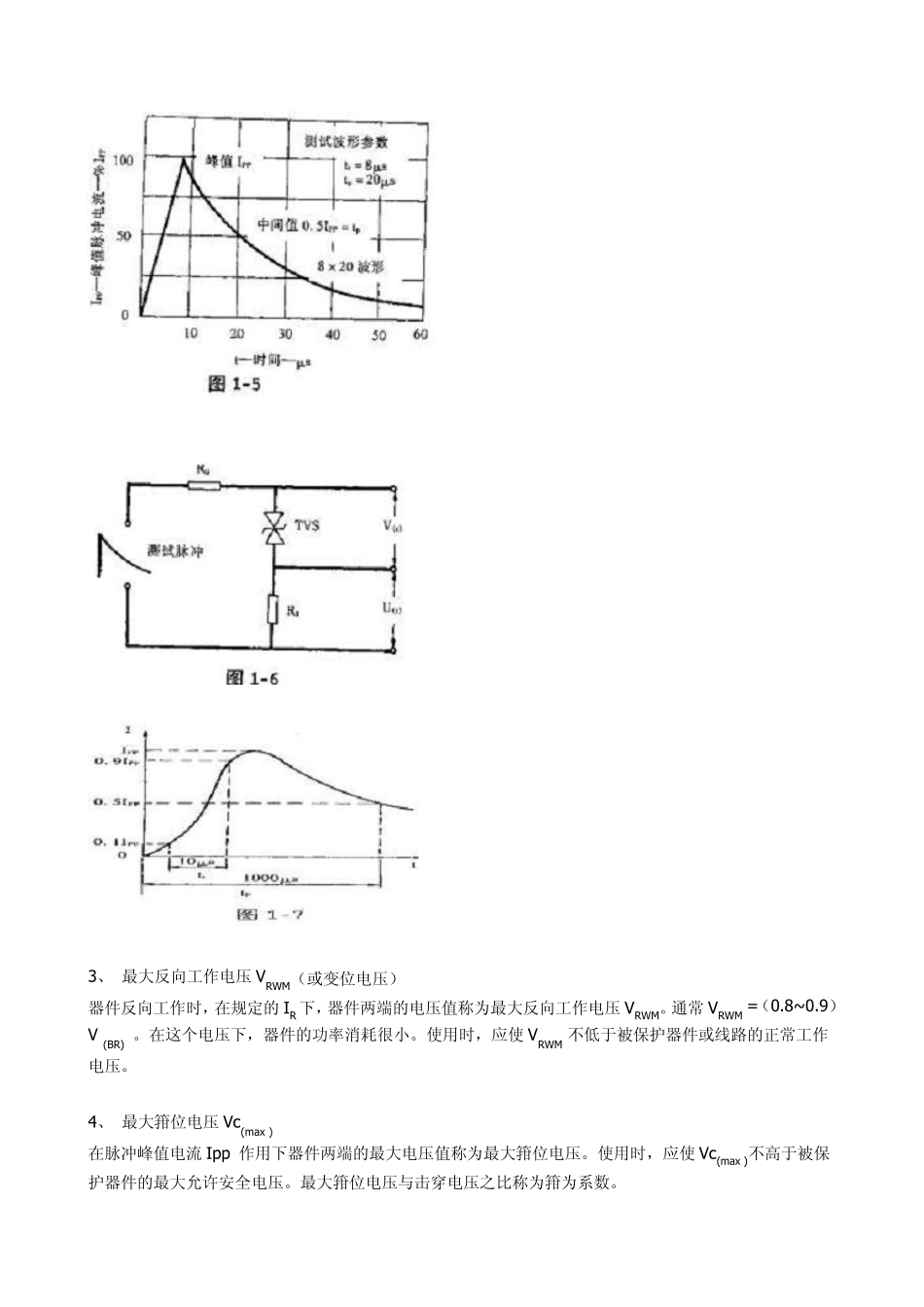 瞬态电压抑制二极管(TVS)特点及主要参数_第3页