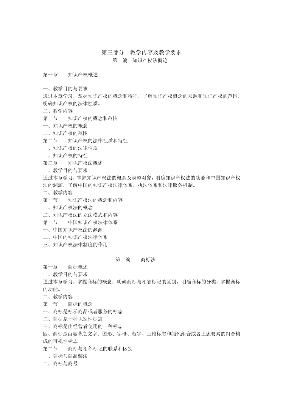 知识产权法教学大纲_第3页