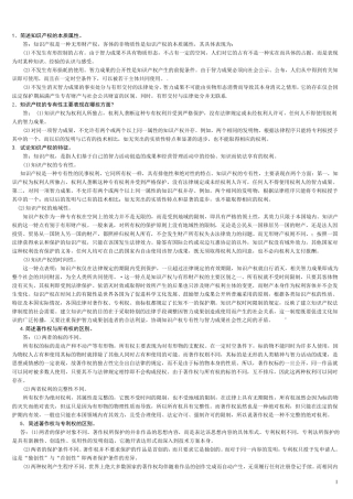 知识产权法论述题(全部)