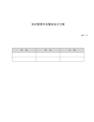 知识管理平台整体设计方案