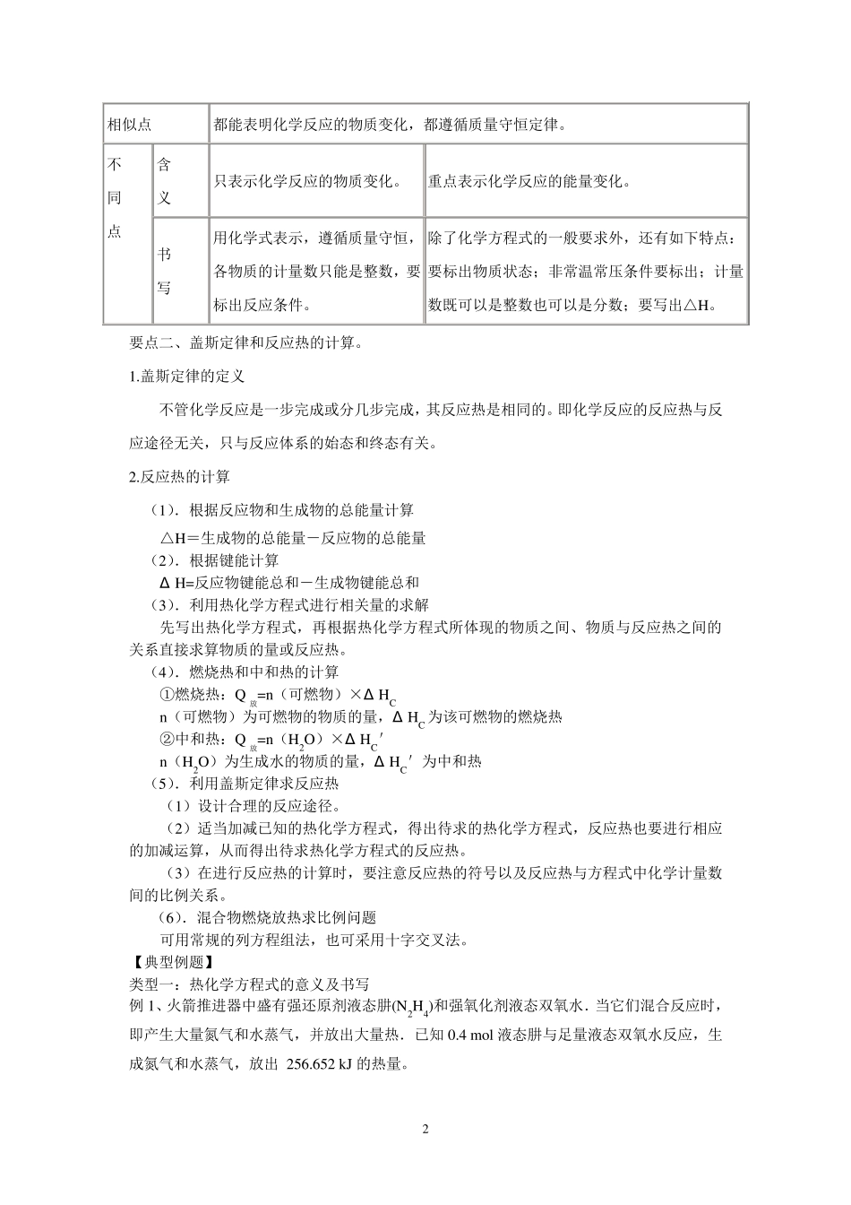 知识讲解_热化学方程式和反应热计算(提高)_第2页