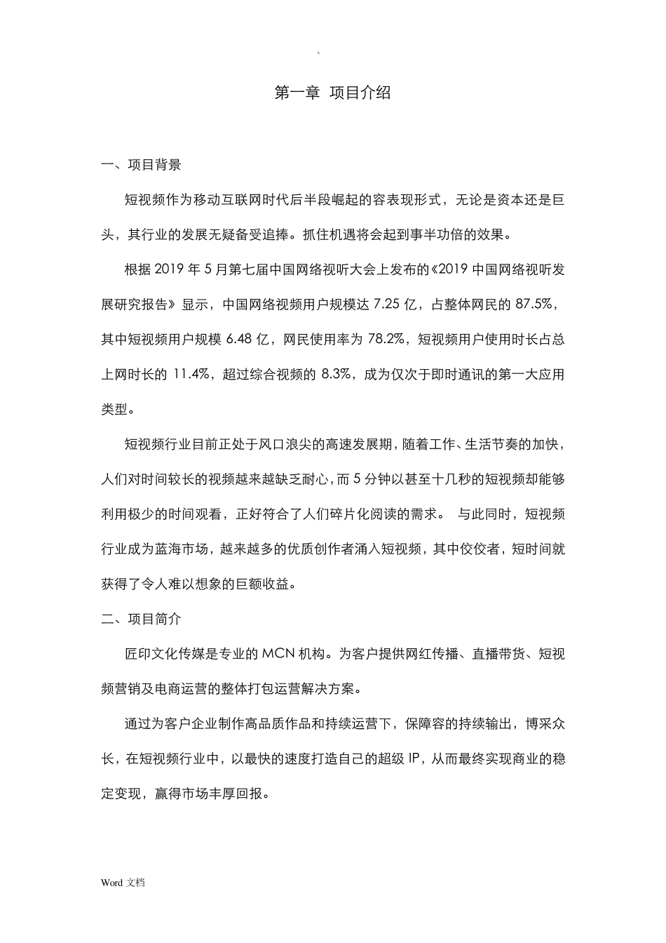 短视频及电商运营项目融资商业计划书_第3页