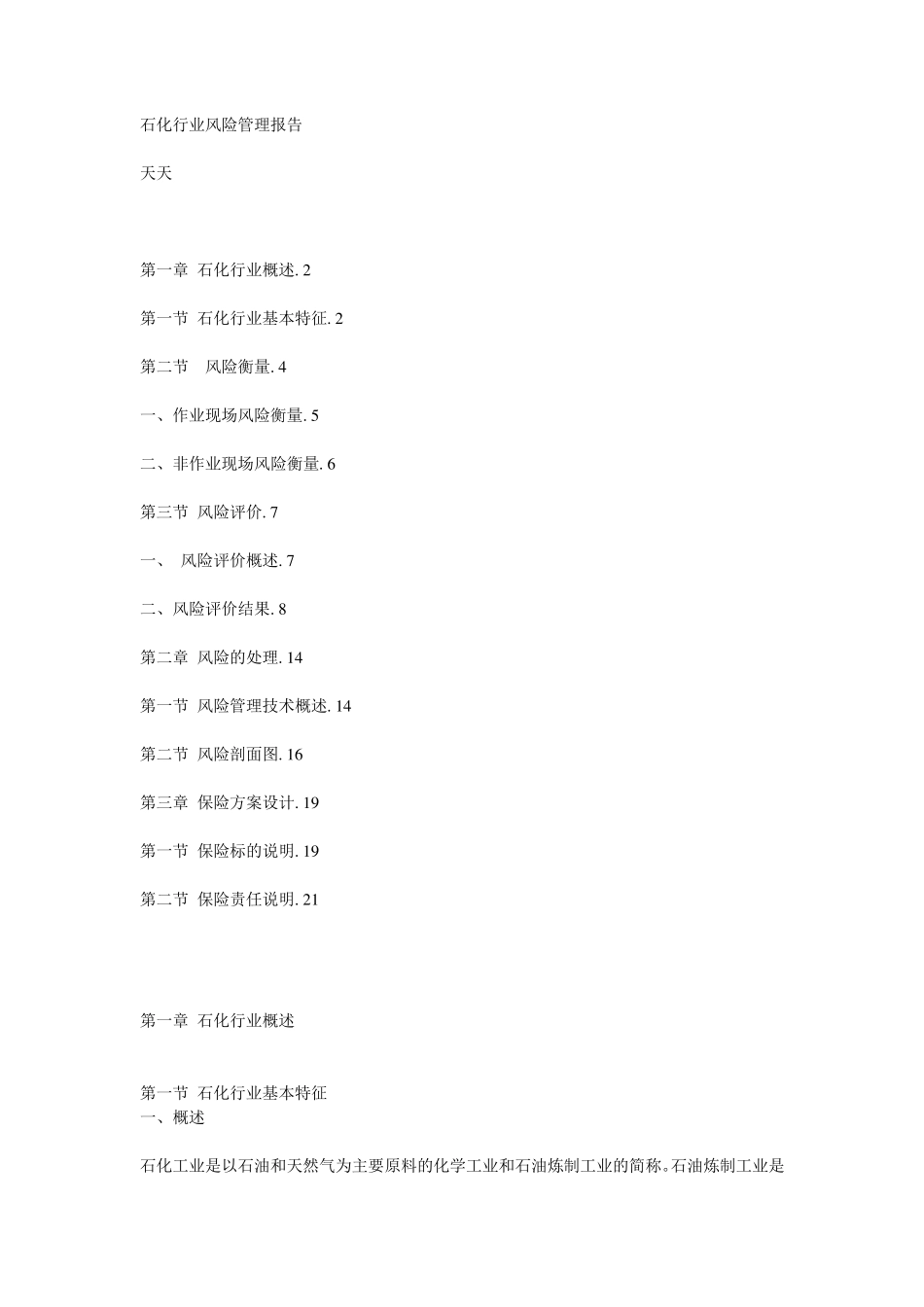 石化行业风险管理报告_第1页