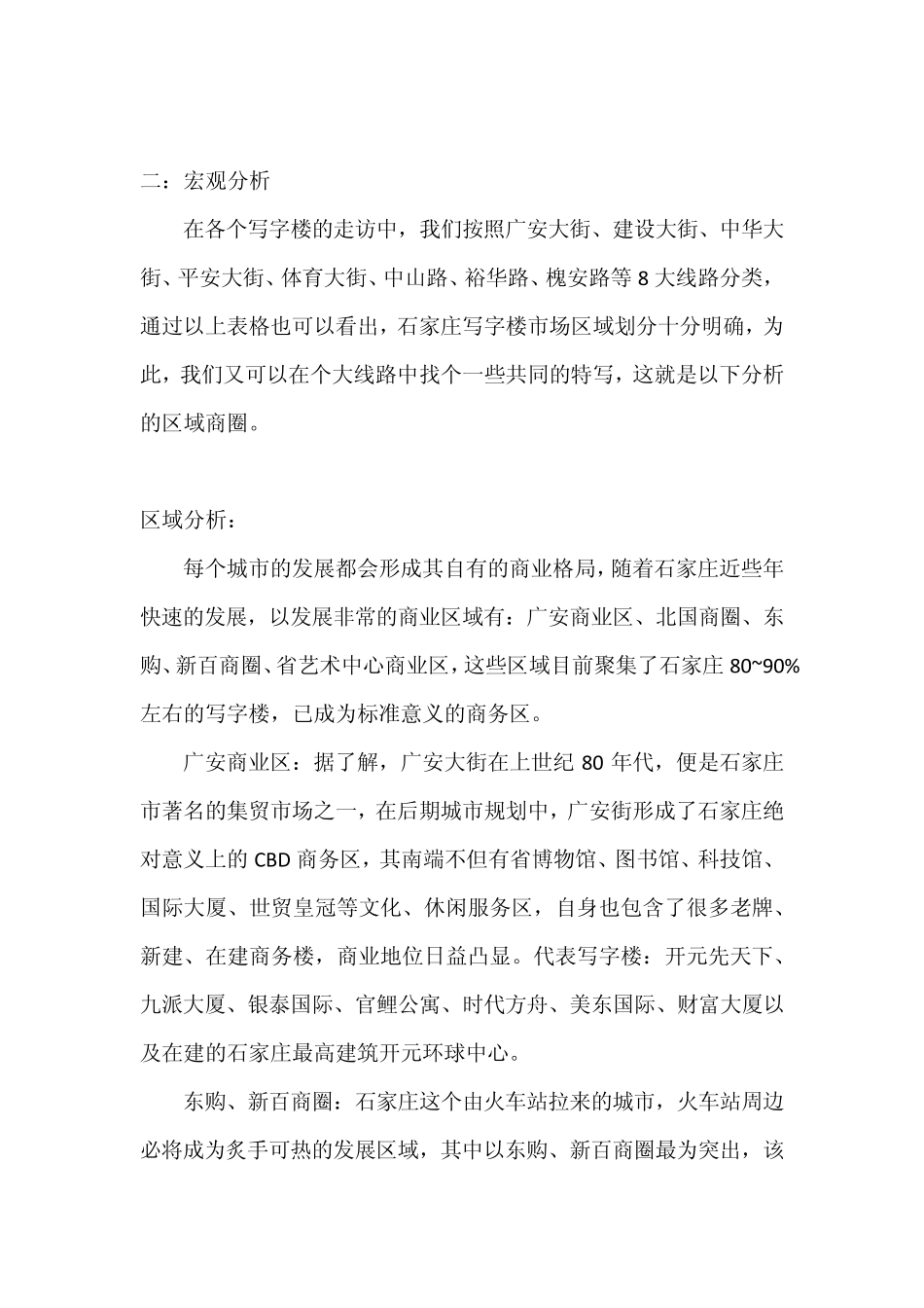 石家庄写字楼现状分析2012_第2页