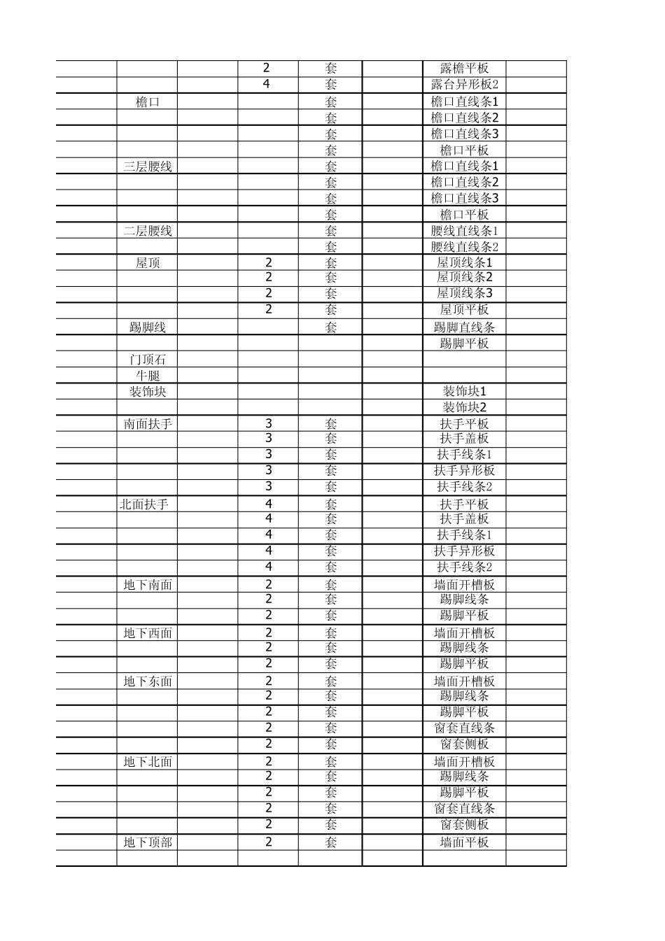 石材幕墙算量模板_第3页