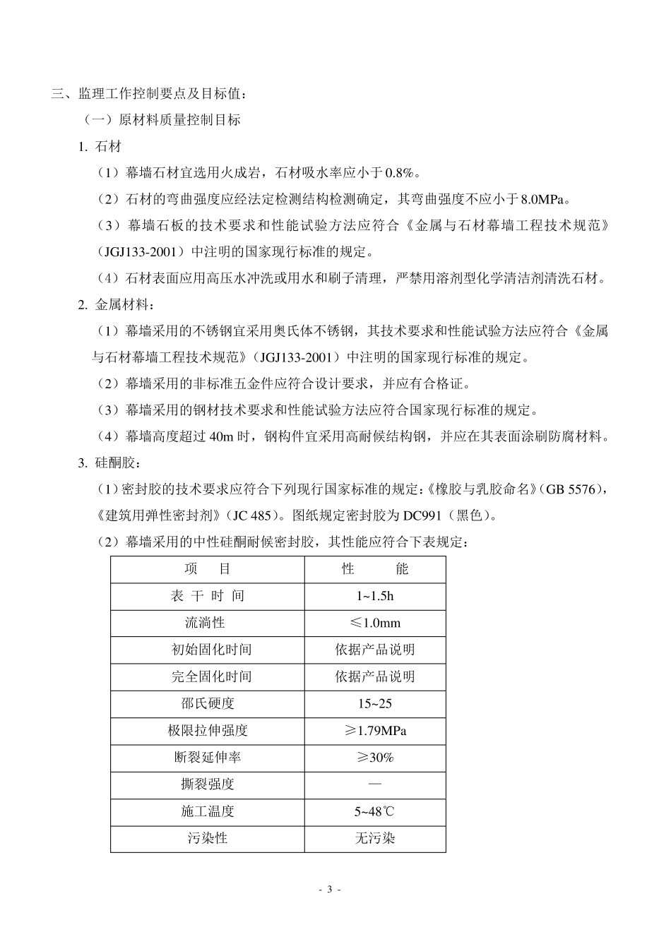 石材干挂幕墙工程监理细则_第3页