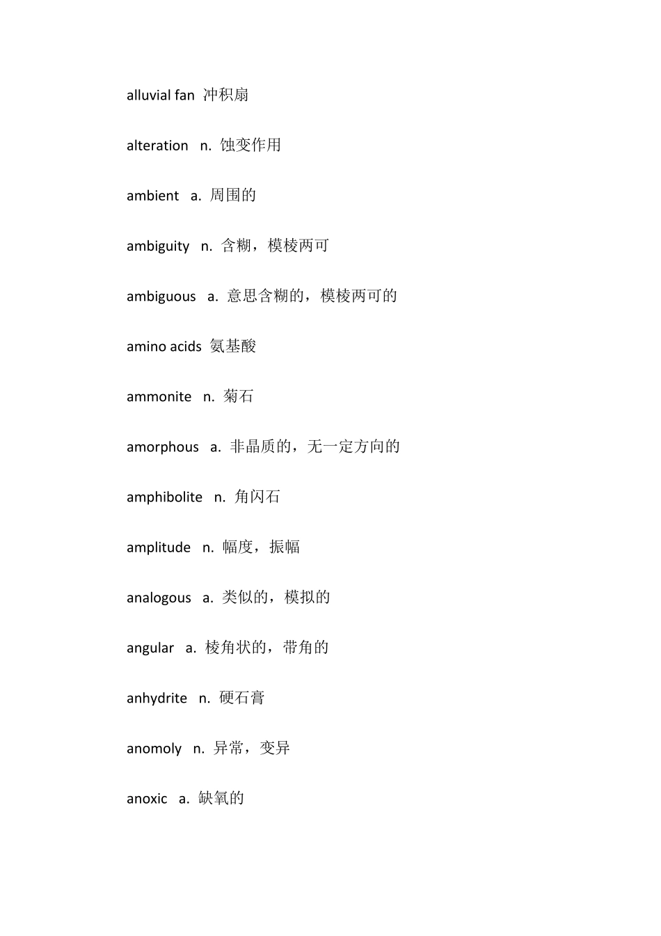 石油地质学常用专业英语词汇_第3页