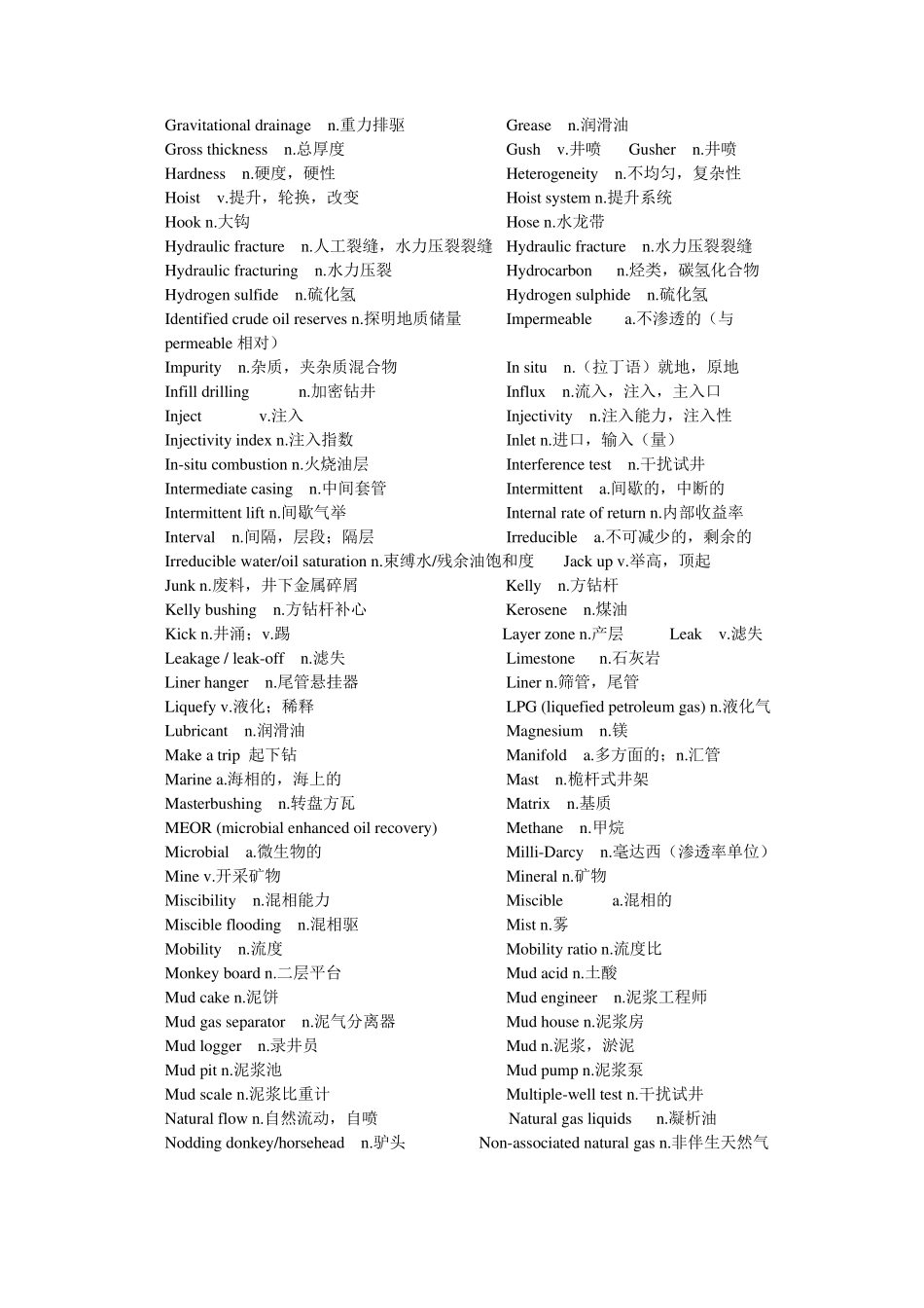 石油工程专业英语单词总结_第3页