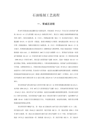 石油炼制工艺流程