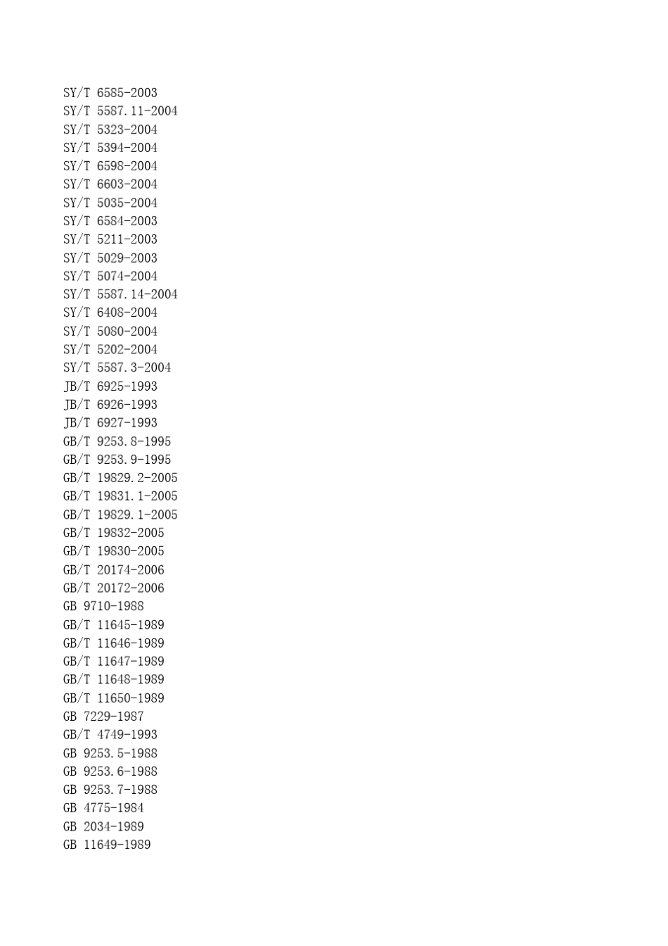 石油钻采设备常用标准目录_第2页