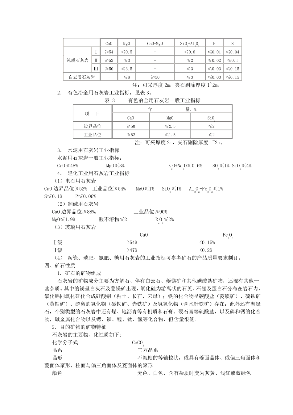 石灰岩用途及标准_第2页